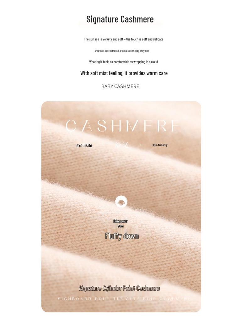 Women's Plus Size High Neck Cashmere Cable Knit Sweater - Thick Loose Pullover for Autumn/Winter