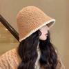 Windproof Knitted Bucket Hat Warm Women Fisherman Hat Fashion Wool Basin Cap  Shopping Travel