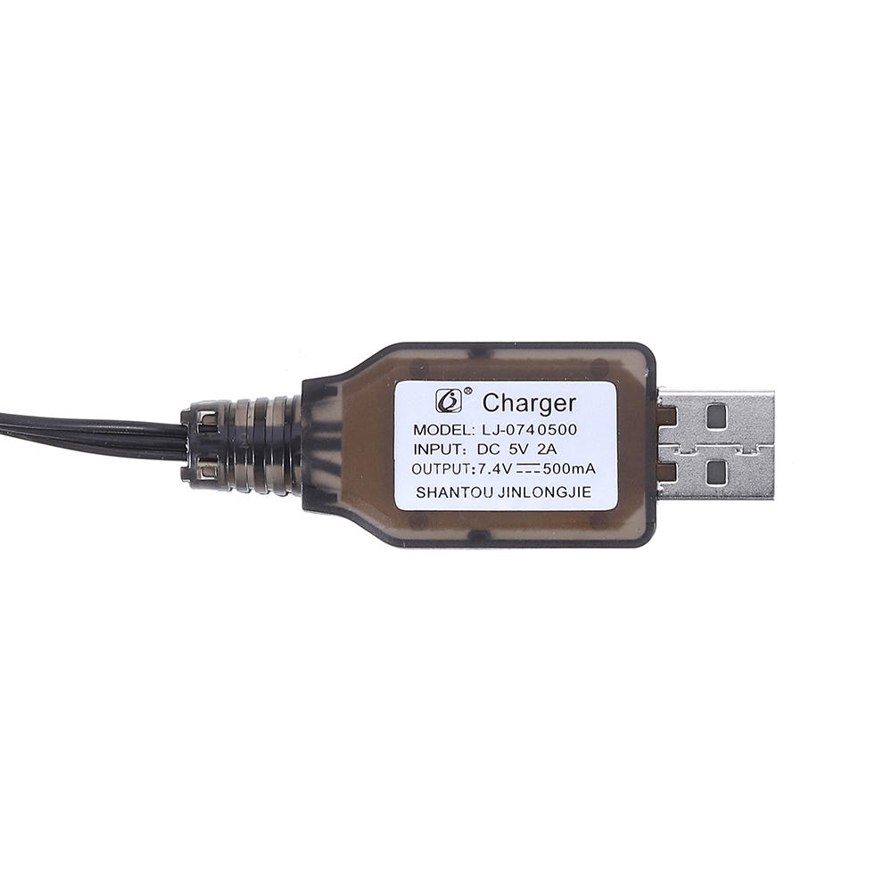 HS USB Charging Cable 7.4V 2S Li-ion Battery Charger for 18301 18302 18311 18312 1/18 RC Car Parts