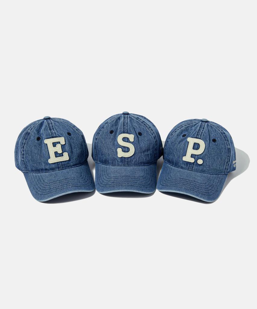 ESPIONAGE Esp Letter Washed Denim Cap Letter S