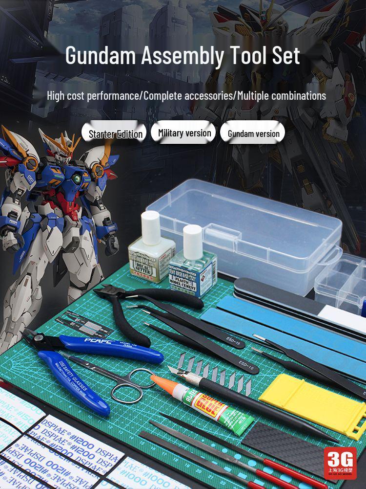 Gundam Model Beginner Kit: Sharp Nippers & Polishing Tools