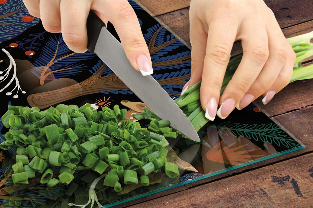 GLAS-SCHNEIDEBRETT 30x22 TIERE