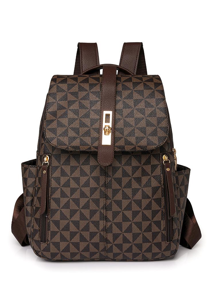 2025 Retro Floral Women's Backpack: Large Capacity Fashionable Schoolbag