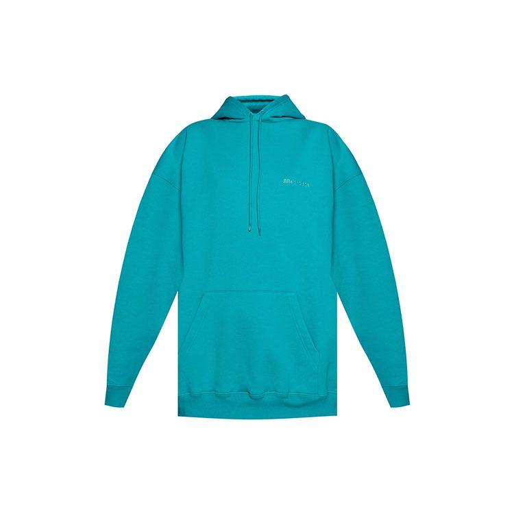 Balenciaga Unisex Bb Oversize Hoodie Turquoise 578135TKVB54664