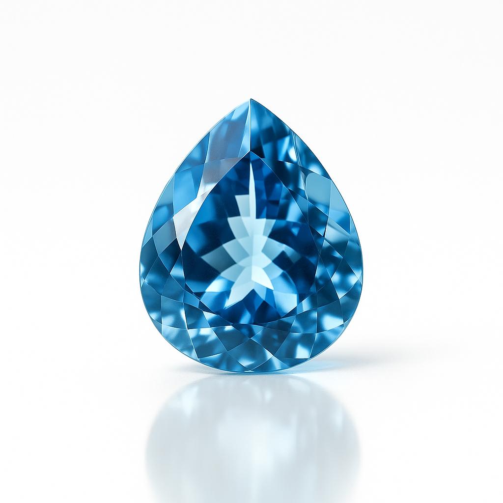 Natural Blue Sapphire Loose Gemstone Ceylon 13.59 ct Pear Cut September Birthday Birthstone