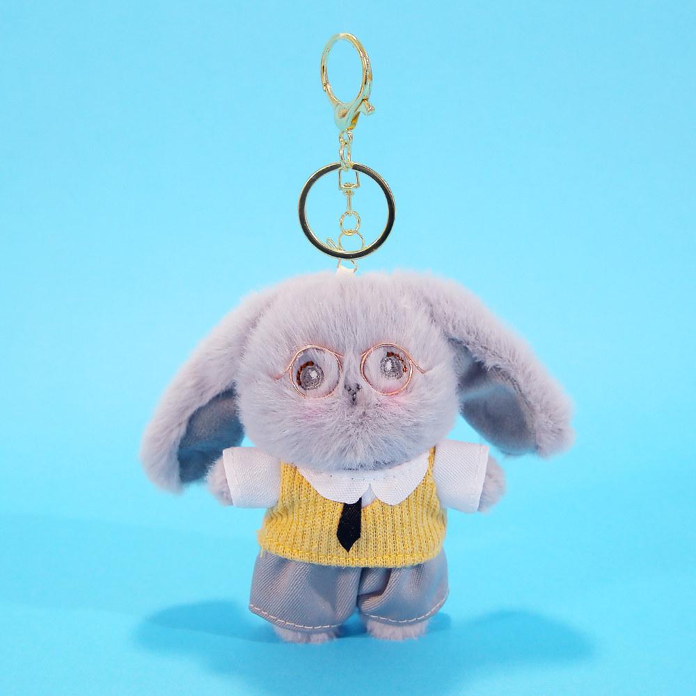 Plush Toy Study Bunny Cute Stuffed Animal For Girls Gift And Bag Charm