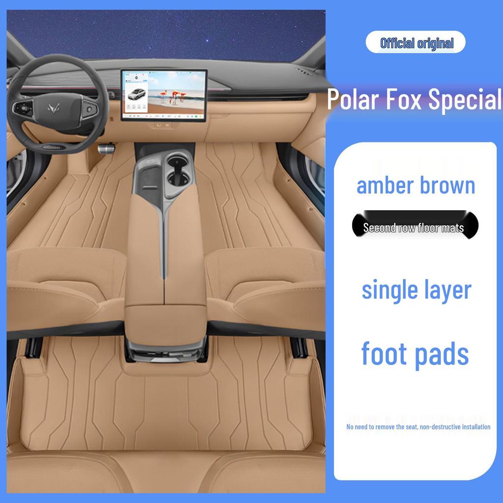 Jihu Alphard T5 Full-Coverage Odorless Leather Floor Mats for Interior Protection
