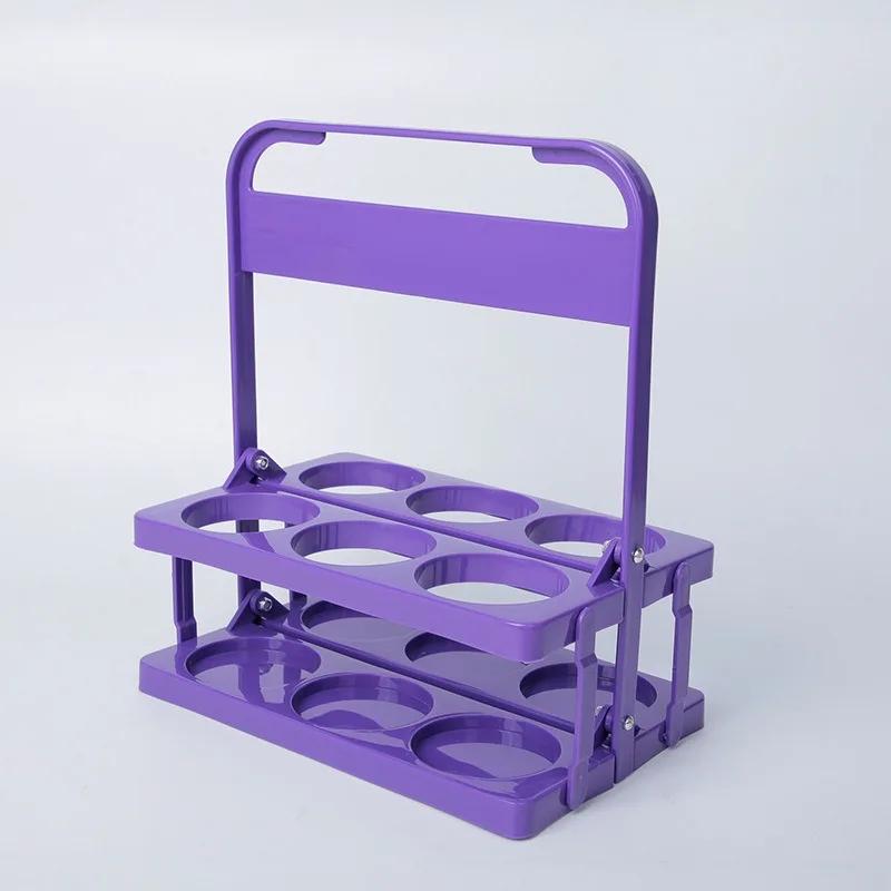 Portable Foldable Plastic Beer Rack Durable Cup Organizer Wine Rack Beer Bottle Holder Beverage Basket Reusable Cocktail Rack