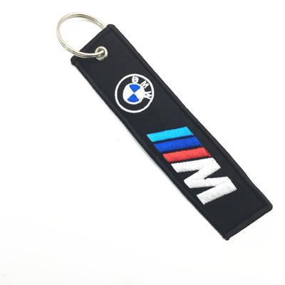 Motorcycle Key Pendant Embroidered Keychain Short Cloth Keychain