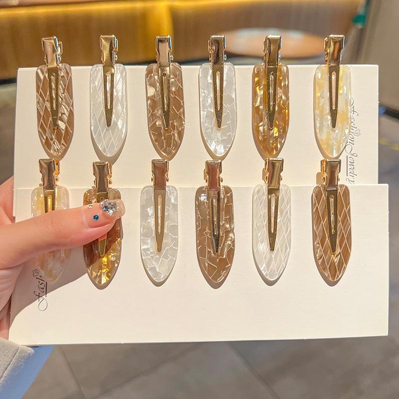 Corea Ácido Acético Pasador Sin Costuras Flequillo Lateral Cabello Suelto Pasador Liso de Una Palabra Pinza de Maquillaje Accesorios para el Cabello Tocado Femenino