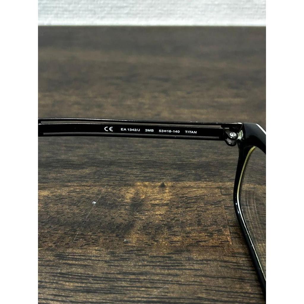Used Emporio Armani glasses case with glasses wipe