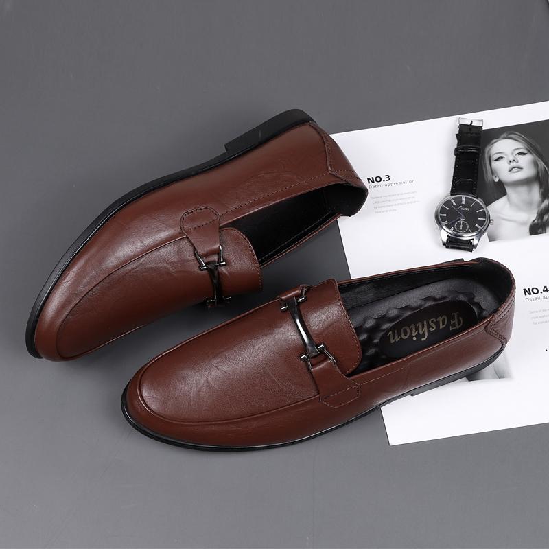 Handmade Leather Shoes for Men Casual Loafers Shoes Soft Breathable Moccasins Men Black Brown Flats Fashion Brand Driving Shoes