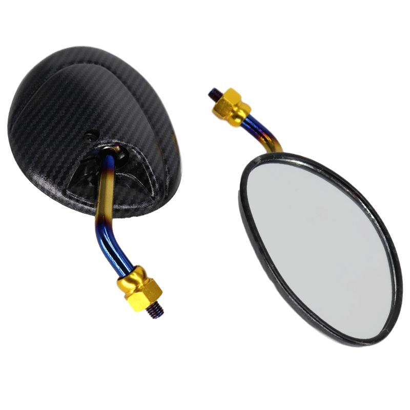 

Cool Turtle Electric Motorcycle Rearview Mirror - Titanium Reflective 8mm Right & Left-Hand Thread