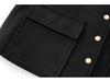 Navy-Style Gold Button High-Waisted Autumn Jacket for Women