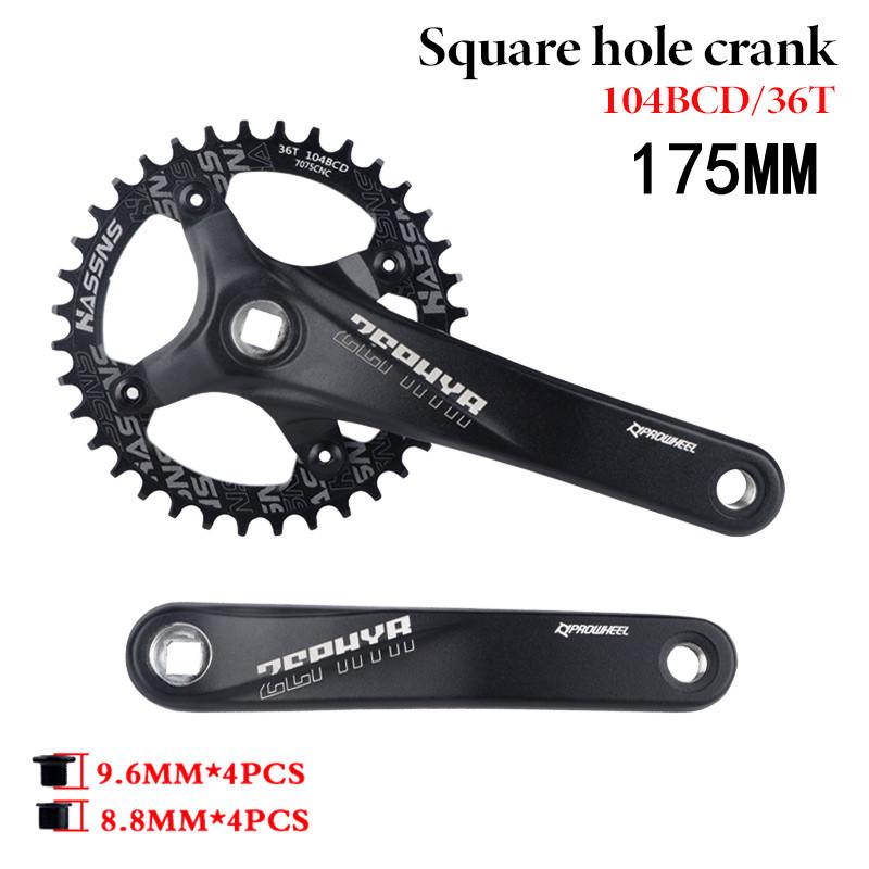 Guarnitura Prowheel Haomeng per Mountain Bike 104BCD 9/10/11 Velocità, Corona 32-38T