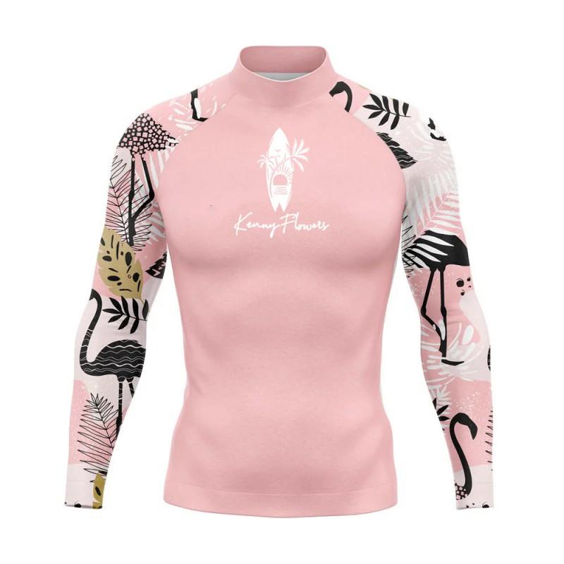 UPF50 Herren Langarm Rash Guard Schnelltrocknend Surferanzug UV-Schutz Schnorcheln Schwimmen
