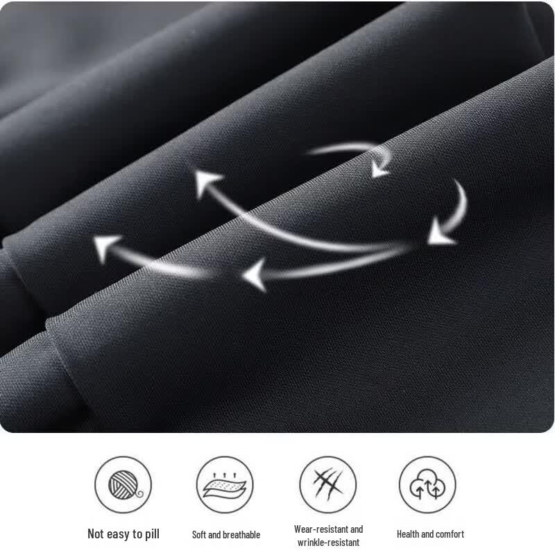 Kangbo Men's Silk-Blend Business Casual Straight-Leg Trousers