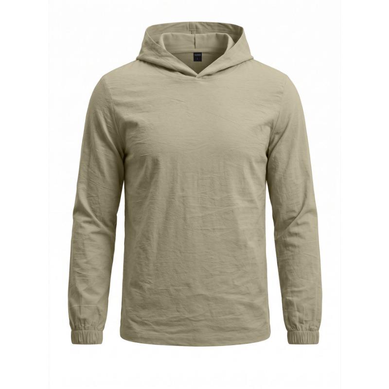 Men S Casual Loose Fit Hooded Sweatshirt Long Sleeve European Size
