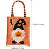 LUOZZY 2Pcs Reusable Canvas Tote Bag - Halloween Trick or Treat Gnome Candy Bag for Gifts, Candy, Goodies, Grocery Shopping, Party Favor