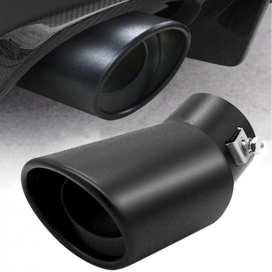 Car Rear Exhaust Pipe Tail Tip Muffler Stainless Steel Black Accessories