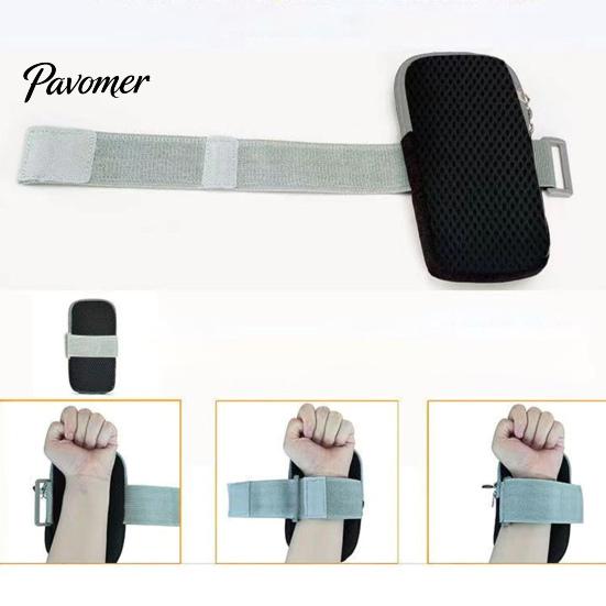 Wrist Bag Running Arm High Capacity Double Zippers Earphone Jack Touch Screen Double-layer Storage Mobile Phone Fasten Tape Outdoor Men And Women for