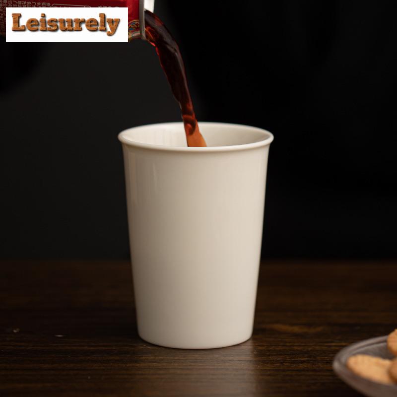 280ml Retro Grass Ash Ceramic Cola Cup Large Capacity Master Cup Personal Water Jug Coffee Mug Household Kungfu Teaset Drinkware