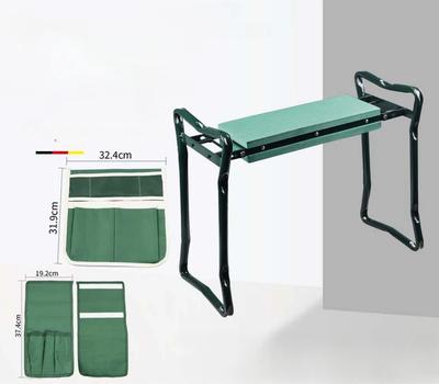 Hot Selling Garden Kneeling Stool with Tool Kit Two-use Outdoor Sponge Non-Slip Folding Stool Garden Hardware Tools