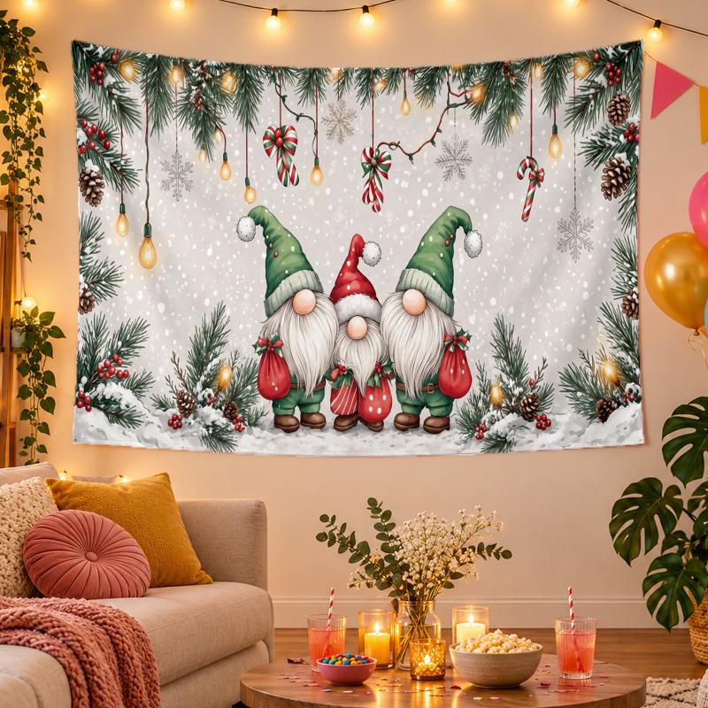 Weihnachtsthema Wandteppich, Xmas Wandbehang, Feiertags-Heim Schlafzimmer Dekoration