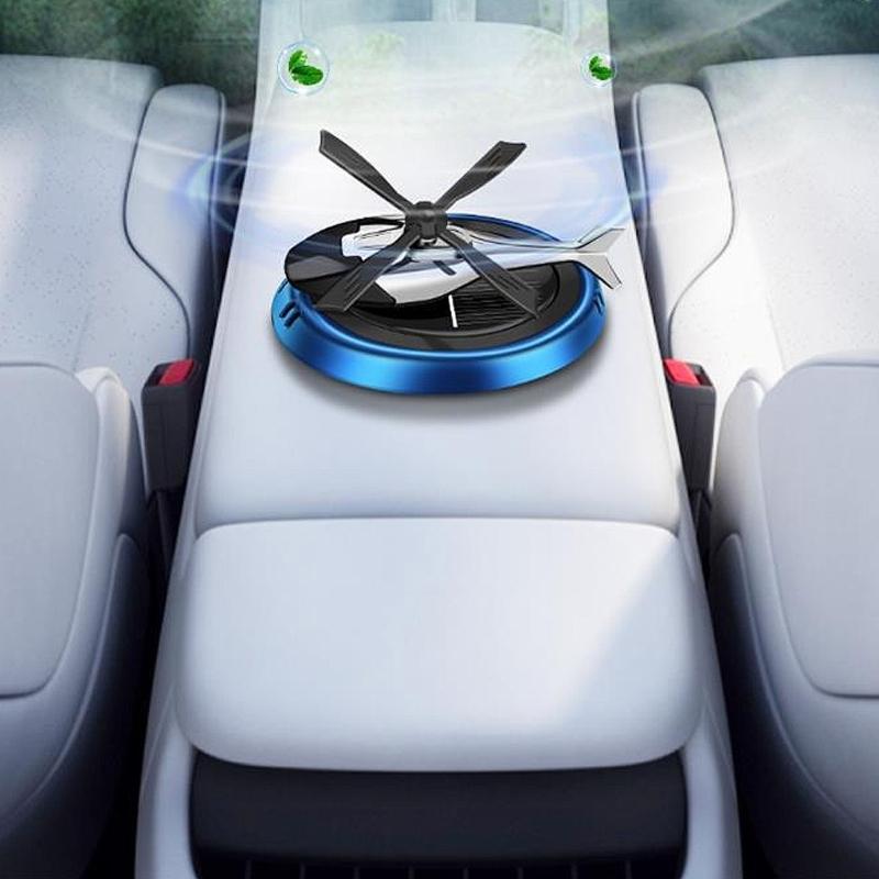 Solar Powered Car Scent Helicopter Car Air Freshener Car Decoration for Office
