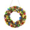 Funkelndes Edelstein Bastelset DIY Acryl Weihnachten Kunstperlen Aufhänge-Set, Beleuchteter Kranz 3D Perlen-Sets für Erwachsene Set mit LED-Lichterkette