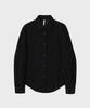 NOIRER FOR WOMAN Cotton Crochet Slim Shirt (Black)