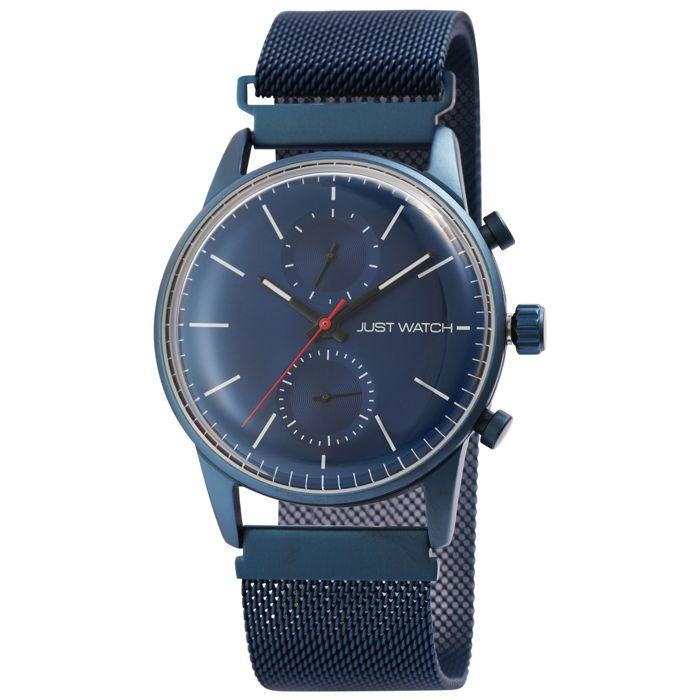 Montre - JW20140-003 - Bleu - Bracelet maille milanaise acier - Étanchéité 3 ATM