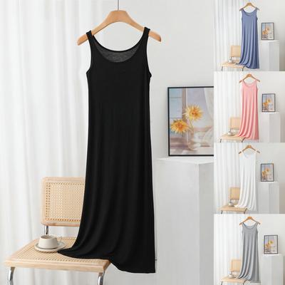 Haut Débardeur sans Manches Col Rond Mode Femme Couleur Décontracté Sous-vêtement Robe d'Intérieur