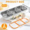 2 Stück Bento Lunchbox mit Deckel Edelstahl unterteilt Snackbehälter Tragbar Auslaufsicher Lunchbox Wiederverwendbarer Lebensmittelbehälter Büro