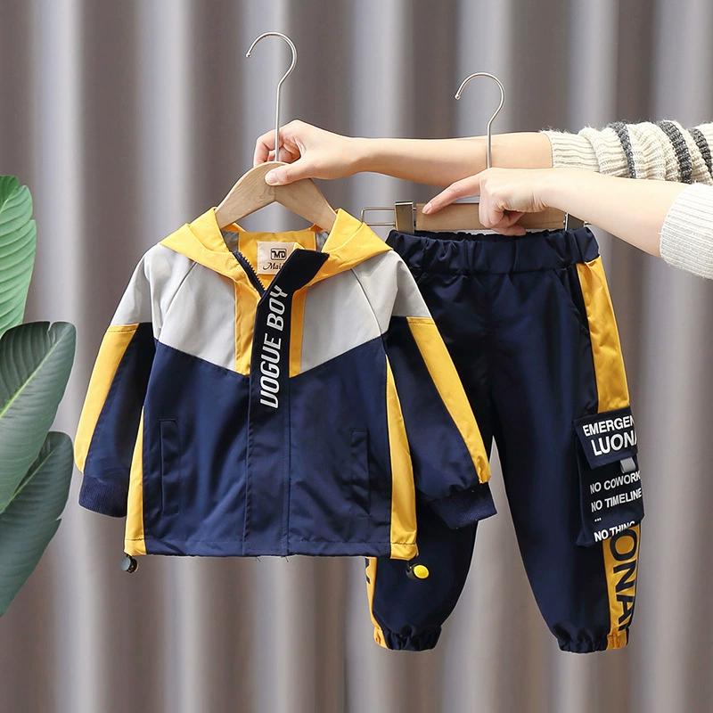 

Дитячий Весняний Осінній Одяг Спортивна Куртка + Штани Комплекти Одяг для Малюків Дитячі Спортивні Костюми 90 жовтий