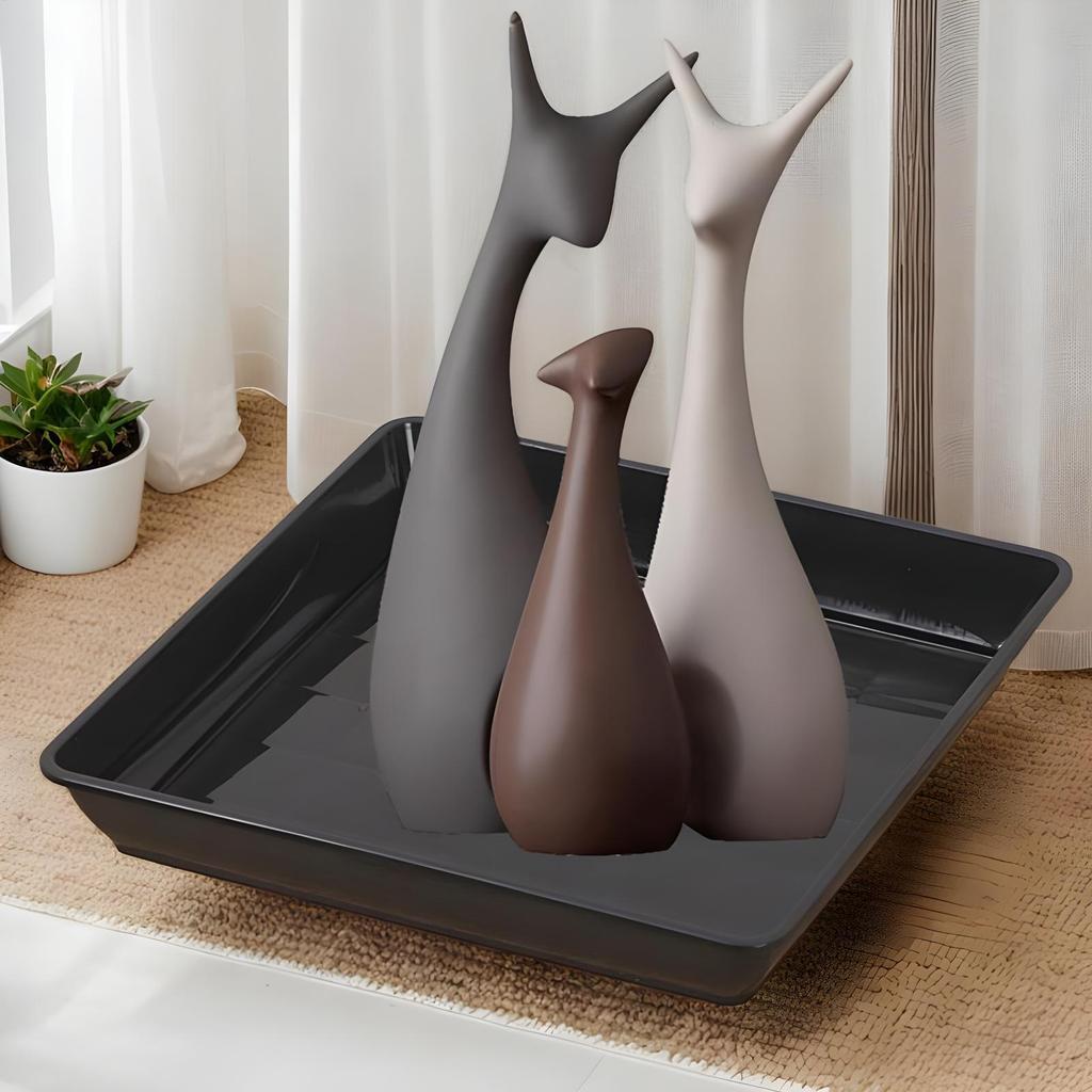 2 Pcs Square Plant Saucers Durable Flower Pot Drip Trays Water Collection Dish for Indoor Outdoor Gardening Seeding &Germination