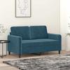 Vidaxl 2-Seater Sofa, Blue, 120 Cm, Upholstered In Velvet