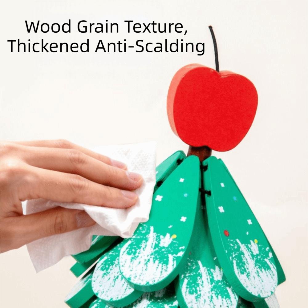 Non-Slip Design Christmas Tree Coaster Anti-Scalding Pot Holder Creative Placemat Home Decorative