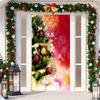 Colorful Christmas Door Casing Stretchy Fabric Curtain 200x90cm Festive Hanging Cloth Sticker For Holiday Season Home Decoration