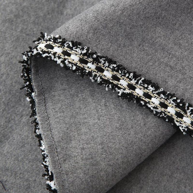 Kaslead New Arrival Women's Fashion Style Stylish Simple and Versatile Ribbon Decoration Reversible Woolen Coat