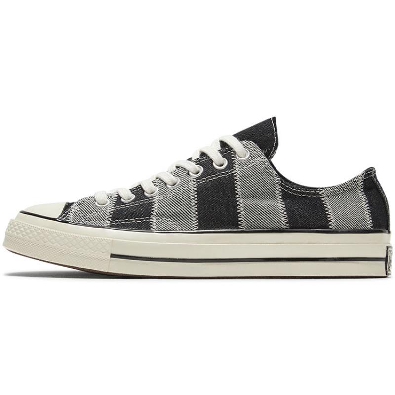 

Converse Chuck 1970s Comfortable and Versatile Low-Top Espadrilles Unisex Black Grey 35