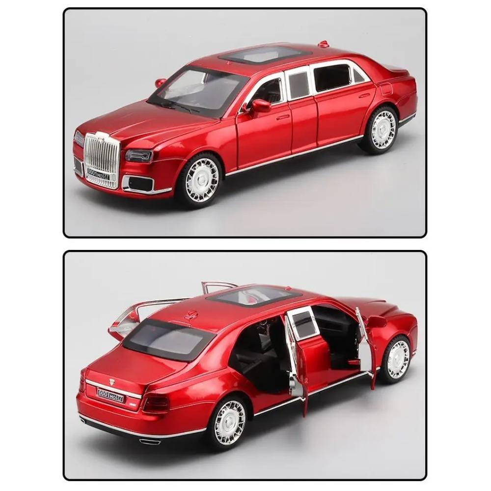 1/24 Aurus Motors Aurus Senat Russland Präsidentenauto Legierungs-Automodell Sound und Licht Kinderspielzeug Sammlerstücke Geburtstagsgeschenk