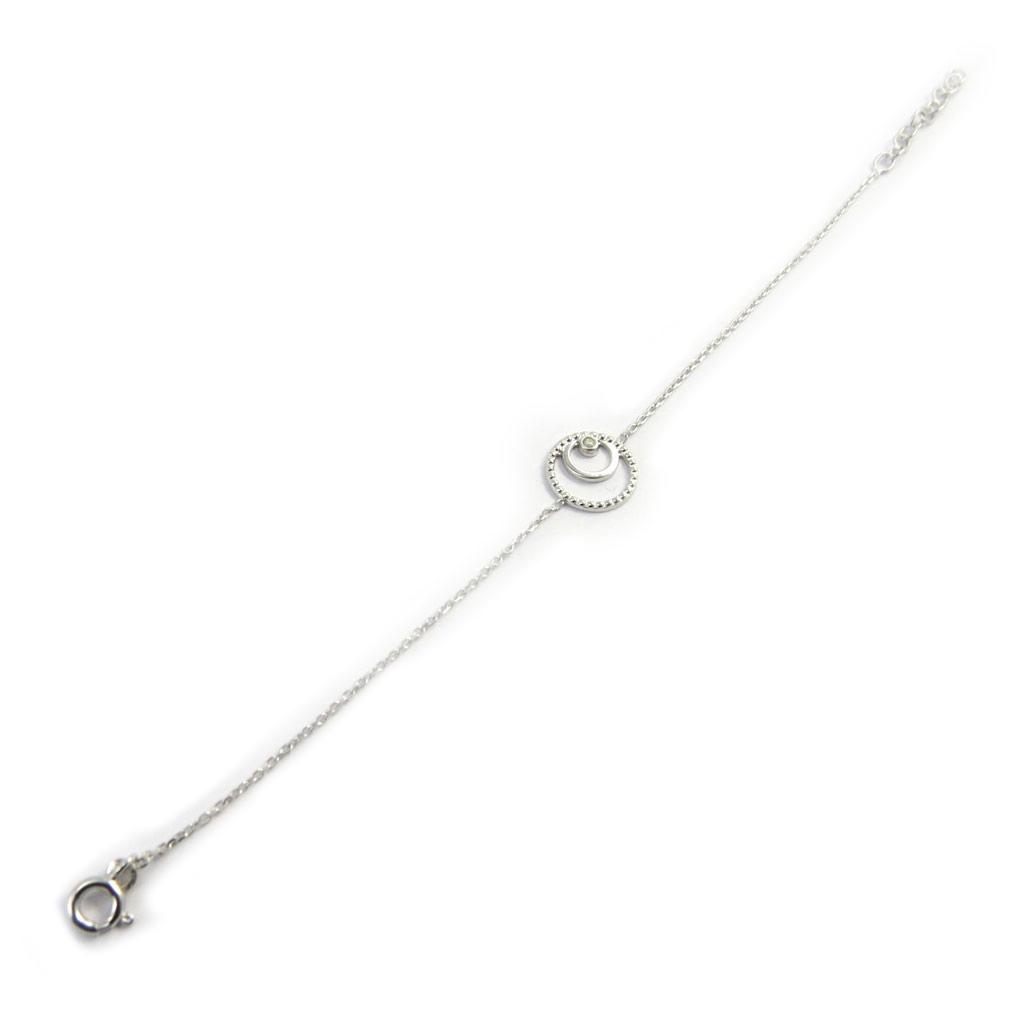 Altesse [M7982] - White 'Goddess' Silver Bracelet