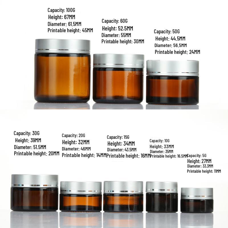 10g Lichtgeschützte Glasbehälter für Cremes & Lotionen – Ideal für Gesicht, Augen und Körper (leer)