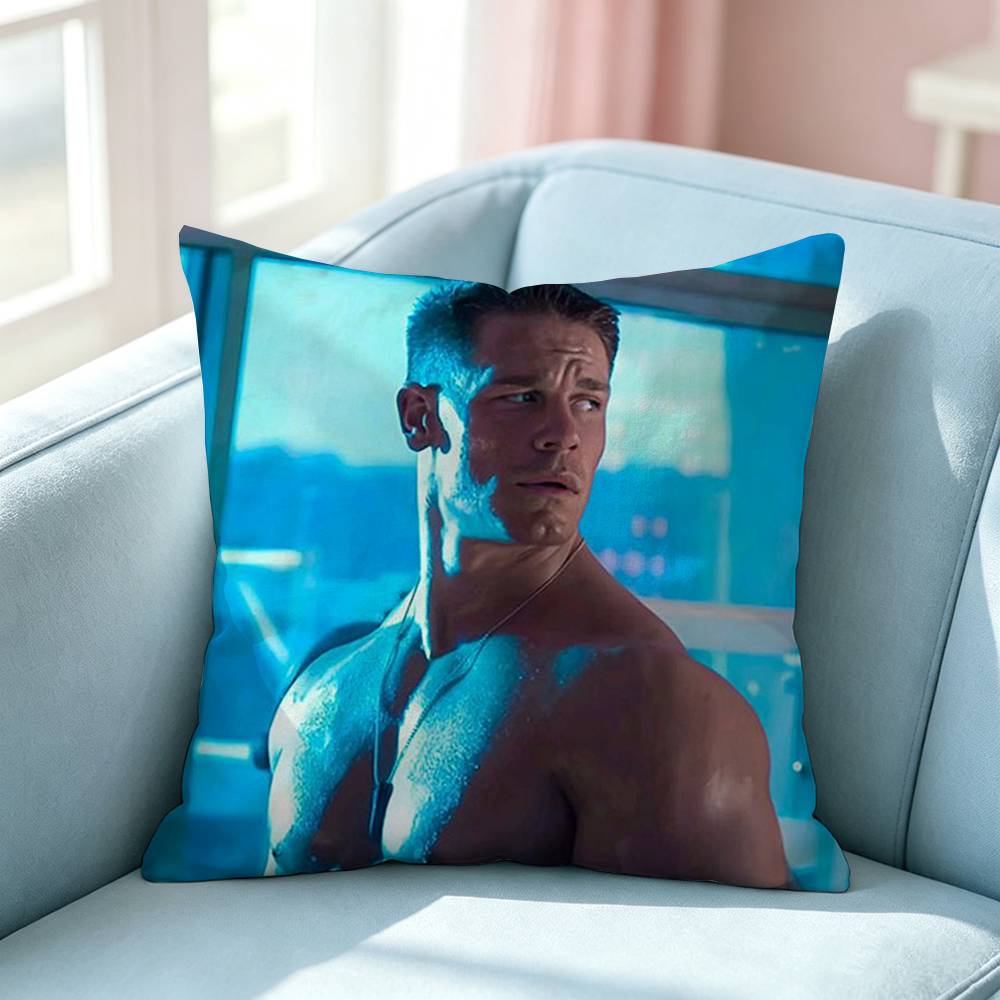 Wrestler JJohn Cena Pillow Case Square DoubleSided Sofa Cushion Cover Bedroom Bedside Pillow