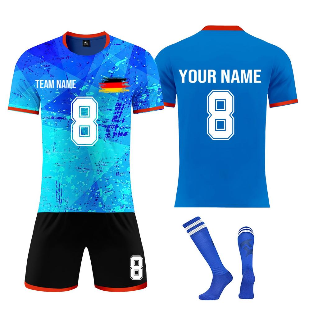 Personalised Shirts Kit Mens Girls With Name Number Custom Football Jerseys For Boys Training Suit