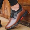 Męskie buty ze skóry naturalnej podwyższające wzrost: 6CM & 8CM Koreański Modny Biznesowy Casual