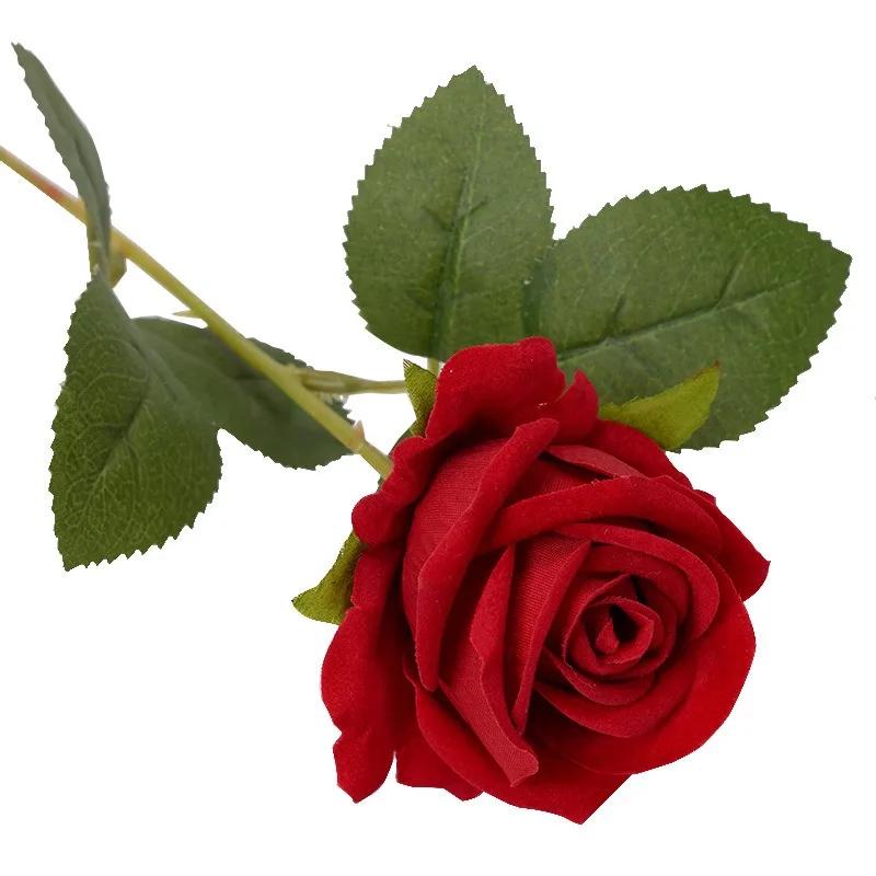 100 pezzi di bouquet di fiori di rosa di seta di velluto artificiale dall'aspetto reale rose finte centrotavola per matrimoni a casa decorazioni per feste
