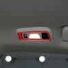 2pcs Red Carbon Fiber Car Rear Row Reading Light Sticker For Panamera 2010-2016