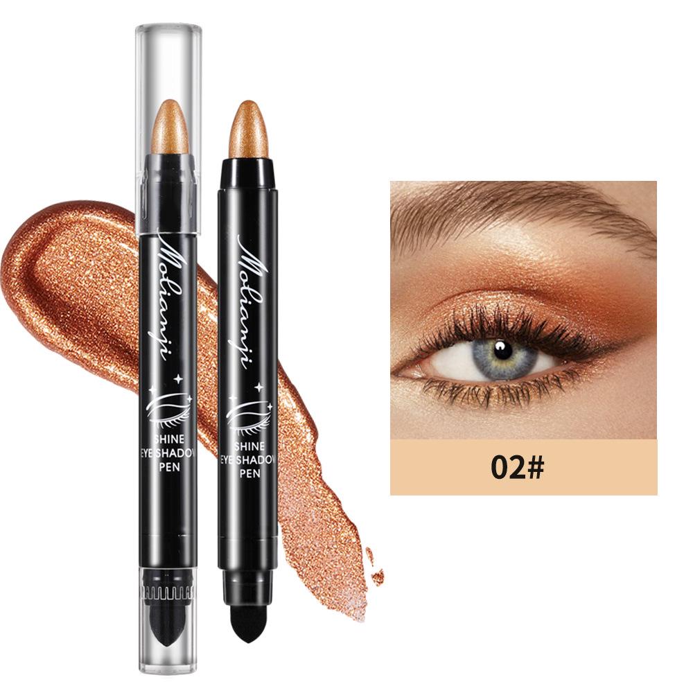 MLJ Dual-Ended Shimmer Eyeshadow Stick: Long-lasting, Waterproof, Brightening Highlight & Under-eye Pencil